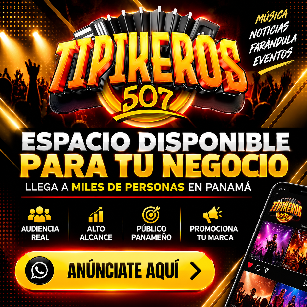 Espacio publicitario disponible en Tipikeros507